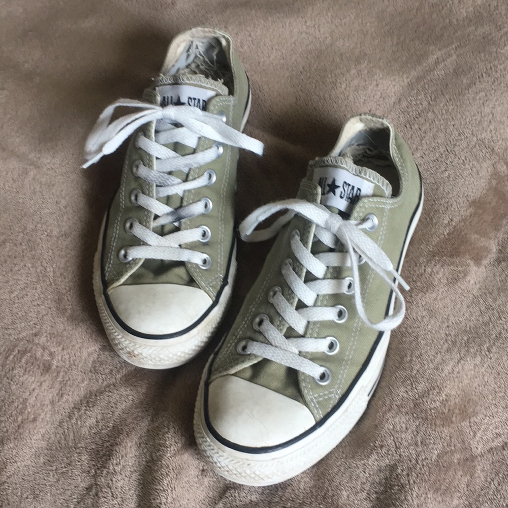 Army green Converse